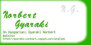 norbert gyaraki business card